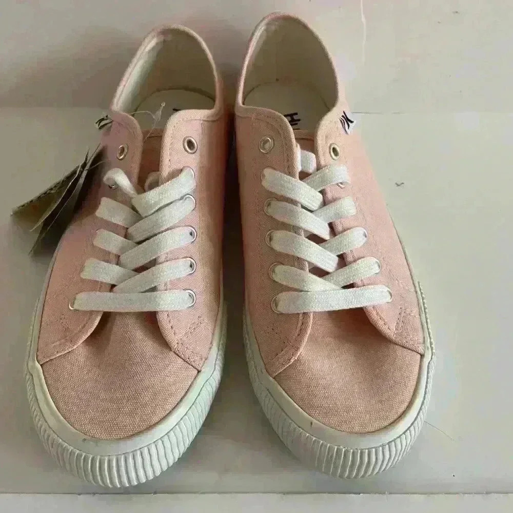 Hurley Ceta Low Top Sneakers Light Pink Lace Up Size 9
